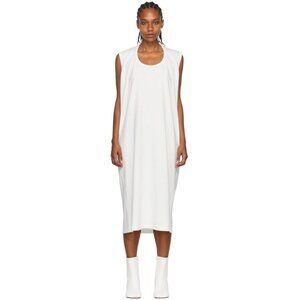 MM6 Maison Margiella Off-white Jersey Back Hole Midi Dress
